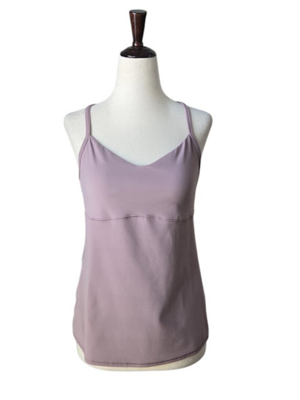 ATHLETA Vinyasa Support Top Size M | Mauve Open-Back Yoga Tank EUC